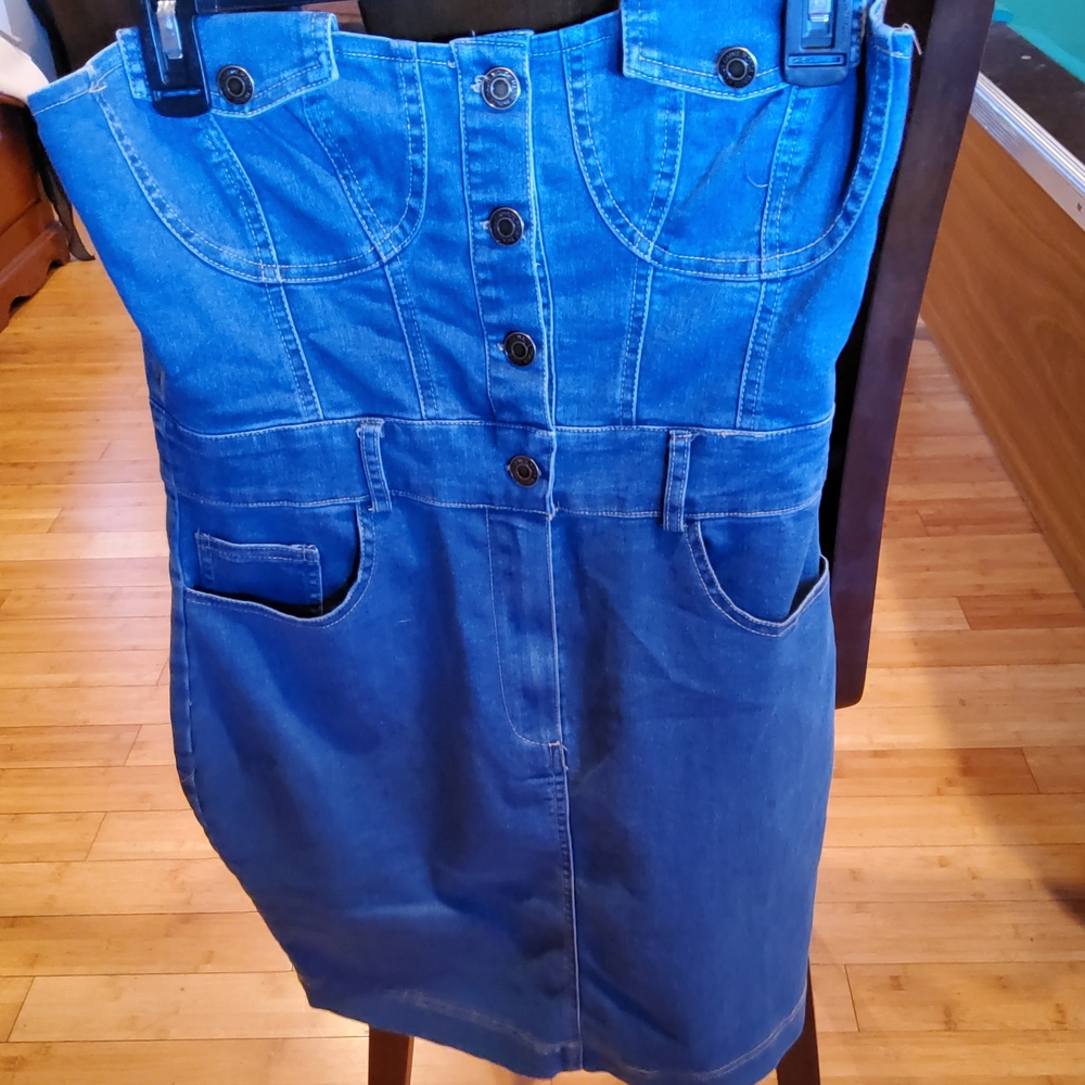 Stylish Blue Denim Women's Dress